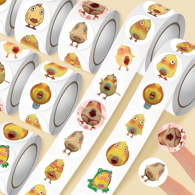 抽象越狱兔变态鸡卷卷贴封口贴