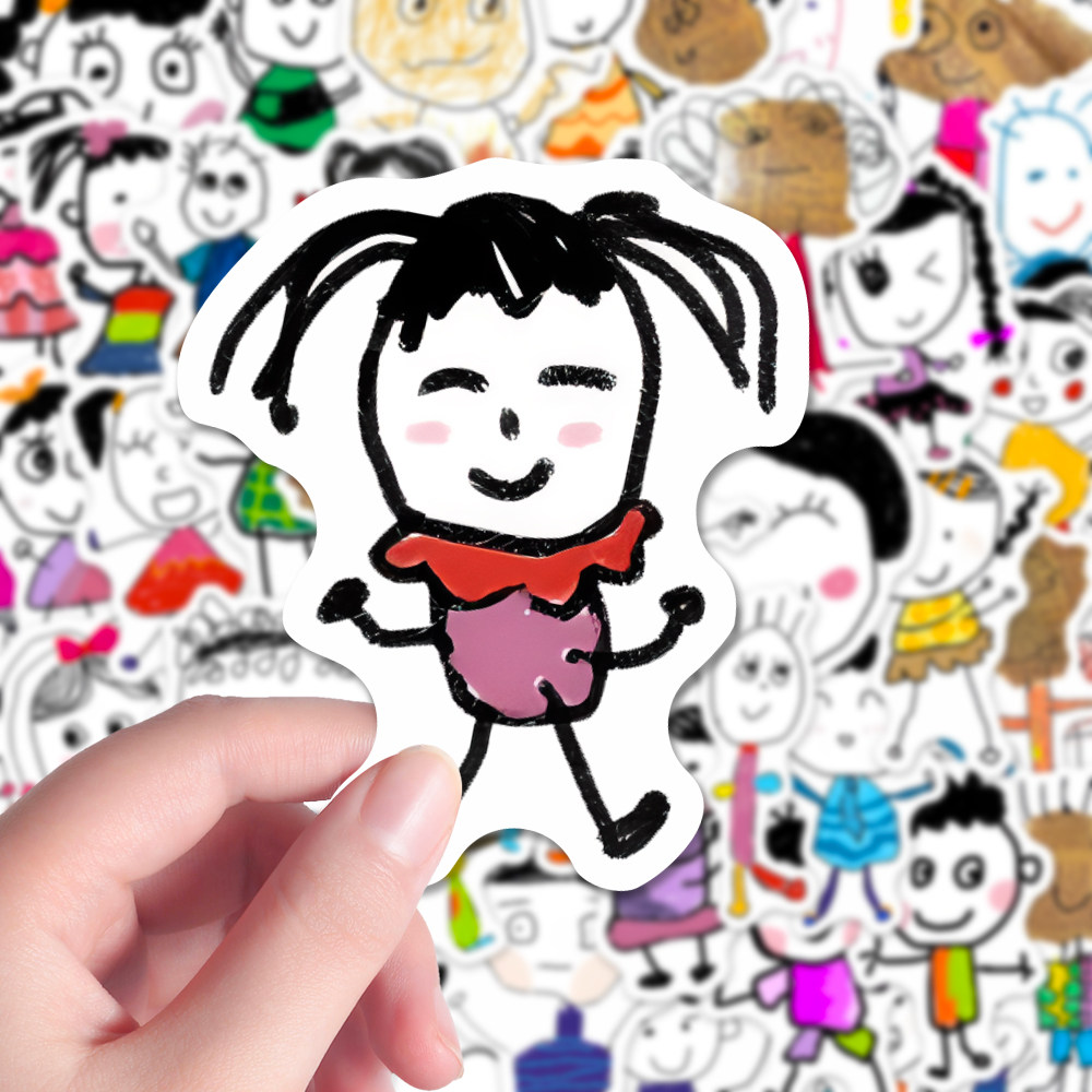 幼儿园可爱抽象简笔画素材贴纸