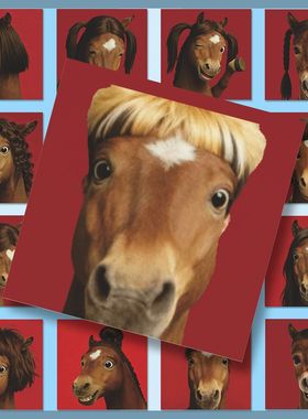 马年限定款头像】162张马年本命头像贴纸红色喜庆创意抽象ins装饰