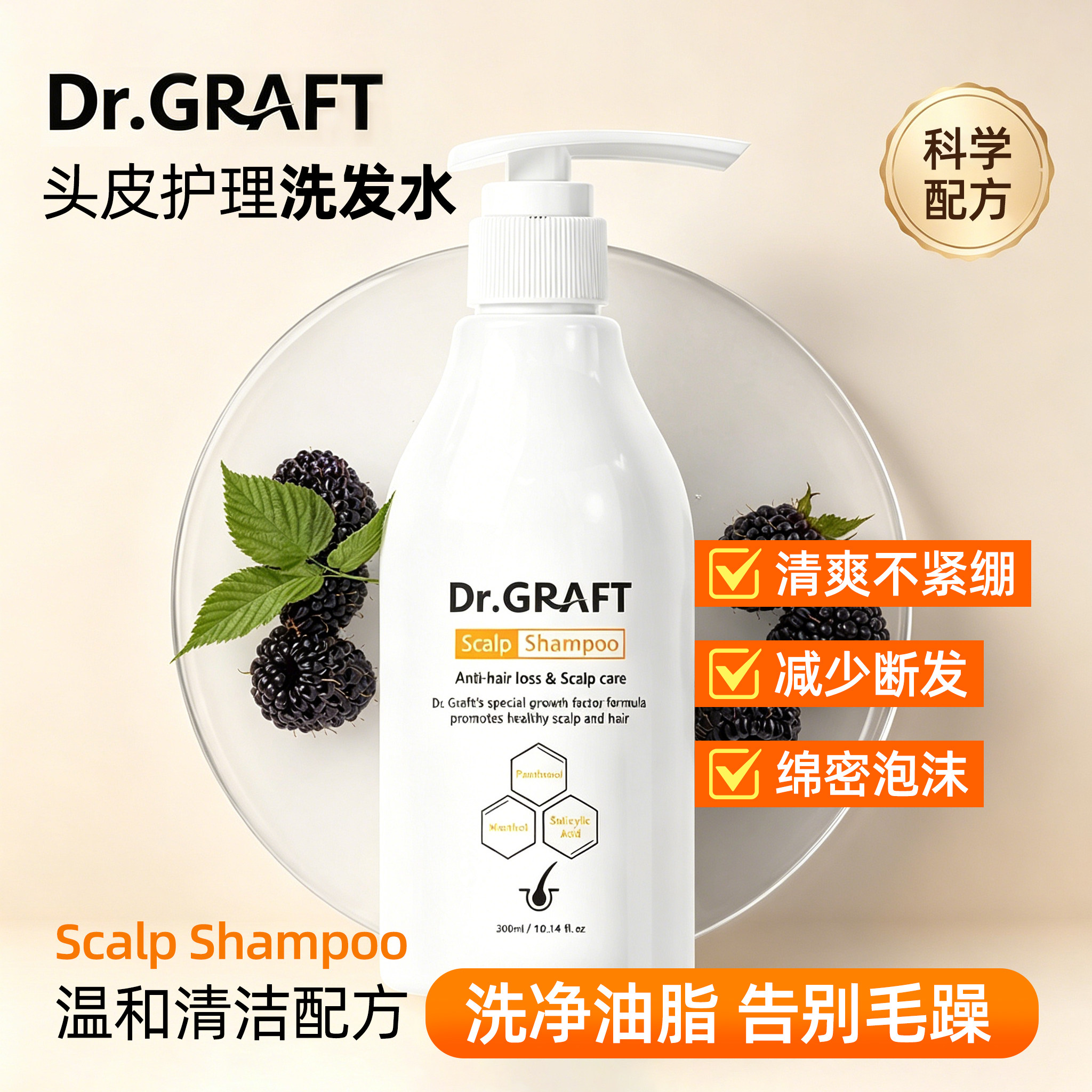 韩国清洁护理头皮Dr.GRAFT洗发水