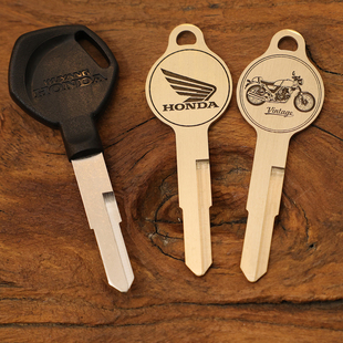 适用于本田CGX150钥匙胚改装配件大全 手工复古纯铜钥匙胚