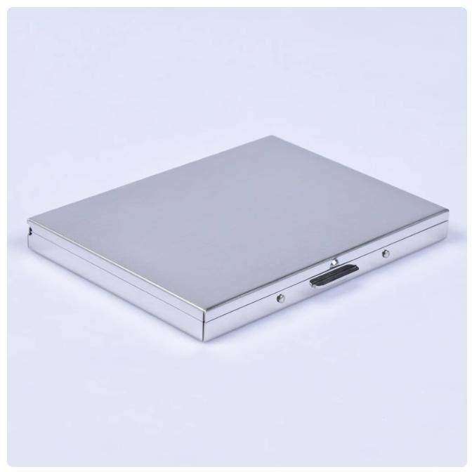 迷你男女士10支装烟盒不锈钢超薄便携翻盖控烟型香於烟夹盒细烟盒