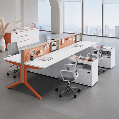 简约现代职员办公桌椅组合4四6人位办公室桌子屏风工位电脑桌卡座