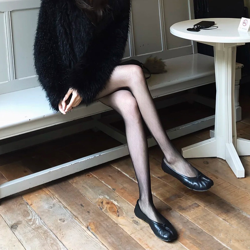 真皮猪蹄分趾玛丽珍鞋2026春季新款平底浅口黑色小皮鞋软底奶奶鞋,女鞋,时尚芭蕾鞋,淘宝优惠券,粉丝福利购,淘宝优惠卷