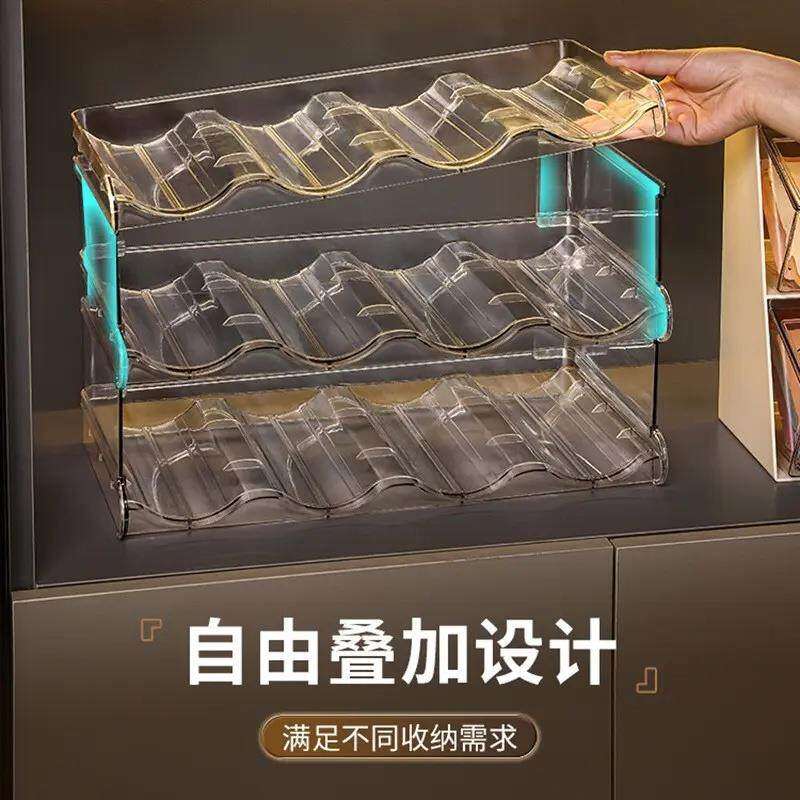 水杯收纳层架家用客厅柜内压克力保温杯子杯架桌面防尘大容量置物