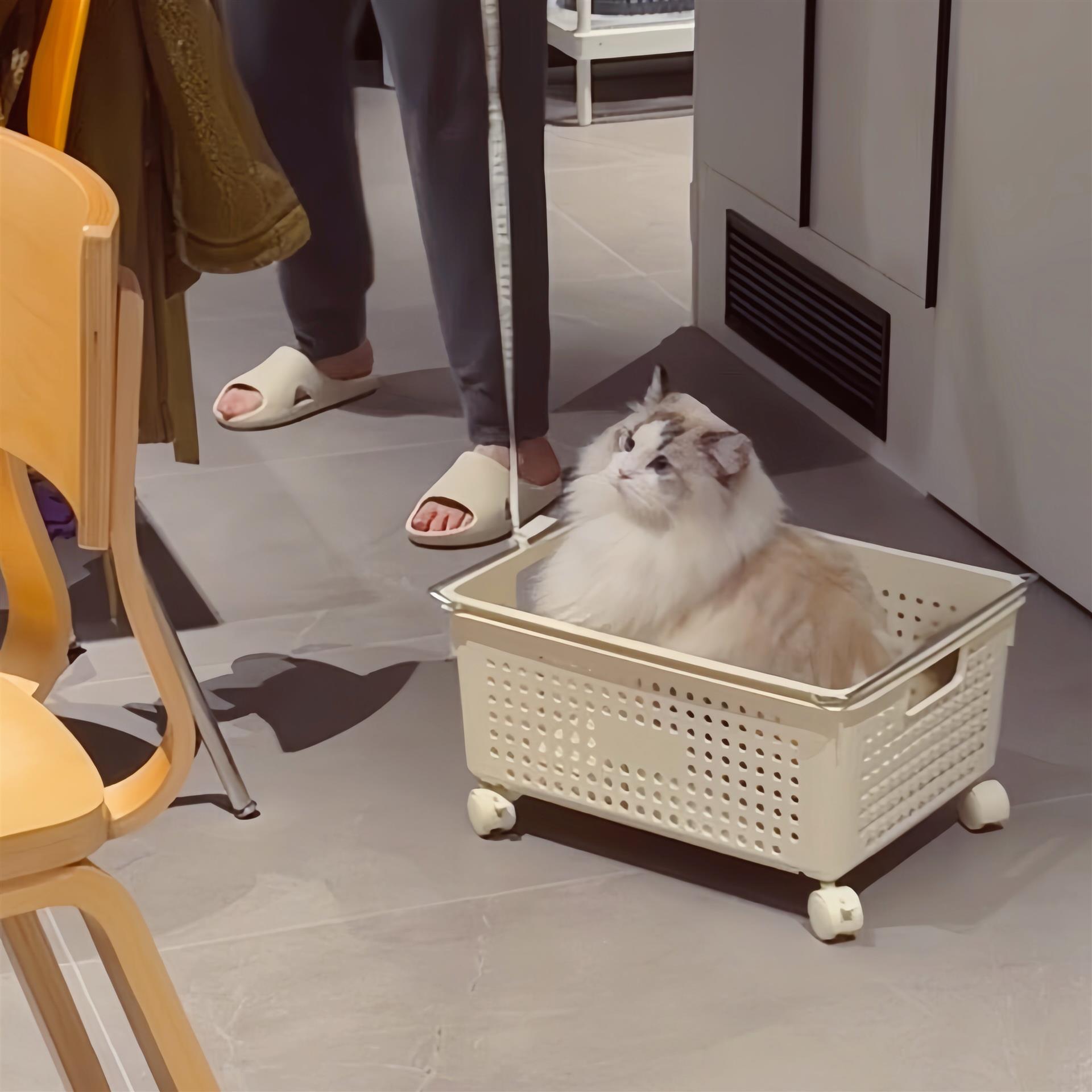 收纳筐宠物推车可移动猫车宠物猫