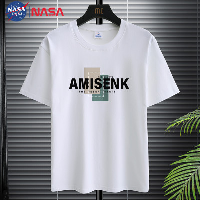 NASA夏季纯棉短袖T恤宽松