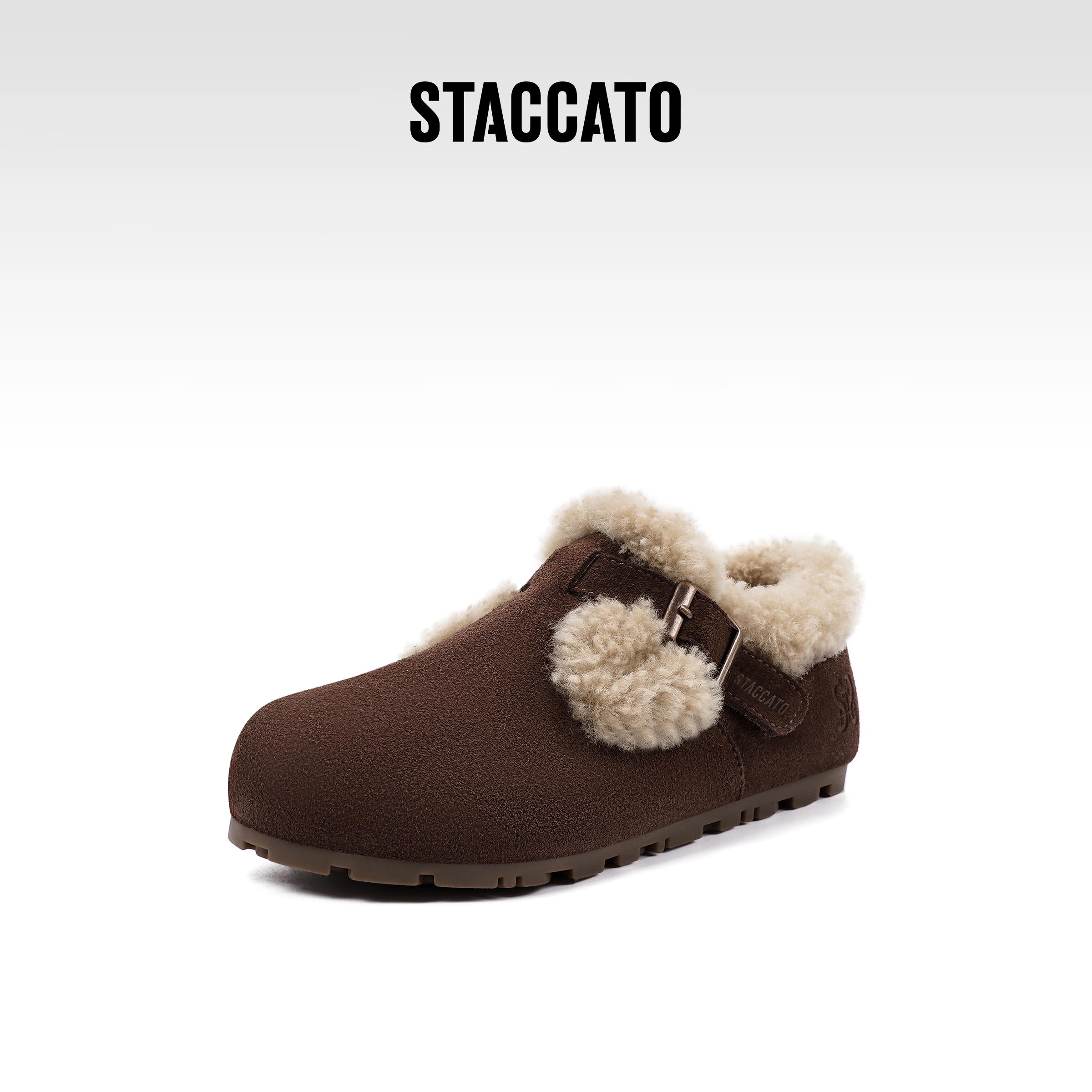 Staccatokids思加图童鞋女童棉鞋子儿童勃肯鞋加绒雪地鞋毛毛棉鞋