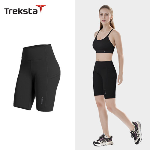 Treksta运动修身中裤吸湿排汗