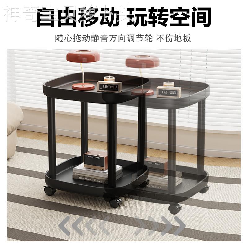 推移动家用沙移动灵活发边几边柜迷小桌子厅车置客物架床头你床头