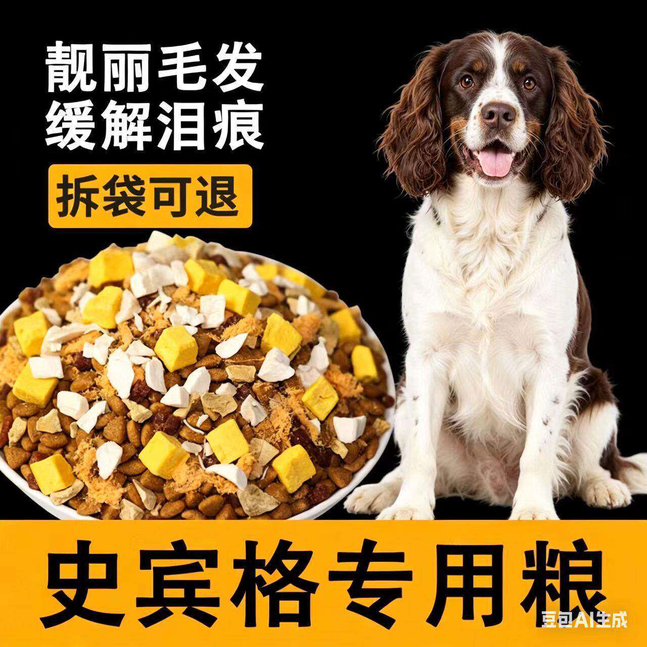 史宾格幼犬成犬通用型10斤狗粮营养均衡配方便宜实惠大包滋满月后