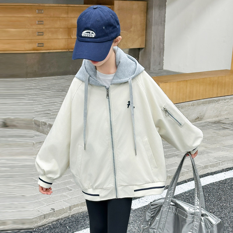 棒球外套女童春秋外出服韩版秋款炸街简约女生秋天长袖洋气潮装