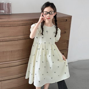 中大童连衣裙夏季 女孩网红超好看高级感潮童 薄款 ins风儿童新品