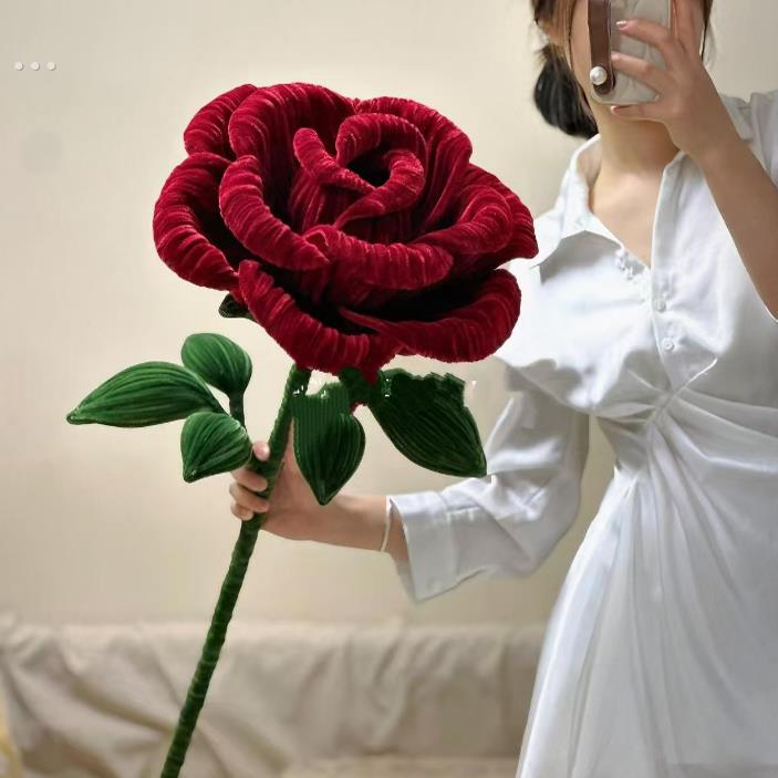 超大巨型玫瑰扭扭棒手工花束成品七夕情人节送女朋友闺蜜礼物