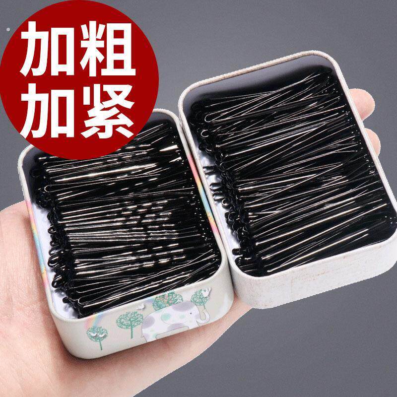 掐头发的小夹子流行黑掐子别针发夹卡发饰品小发卡子黑色固定碎发