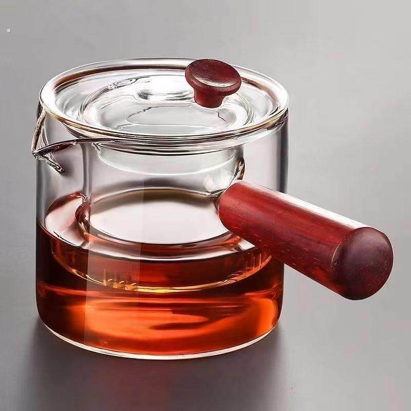 侧把直觉壶加厚耐热玻璃过滤煮茶器家用茶具套装电陶炉煮茶冲茶器