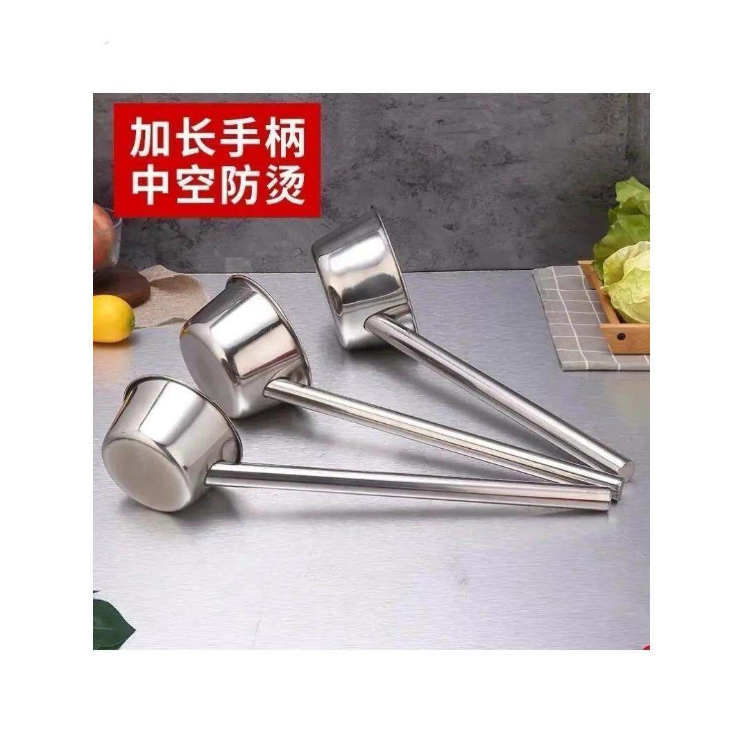 老式加厚铁舀家用铁水舀子水瓢长把水勺白铁皮大号不锈钢壳漂飘子