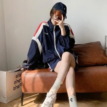 夏季新款2025韩版宽松休闲运动百搭气质显瘦撞色防晒棒球服套装女