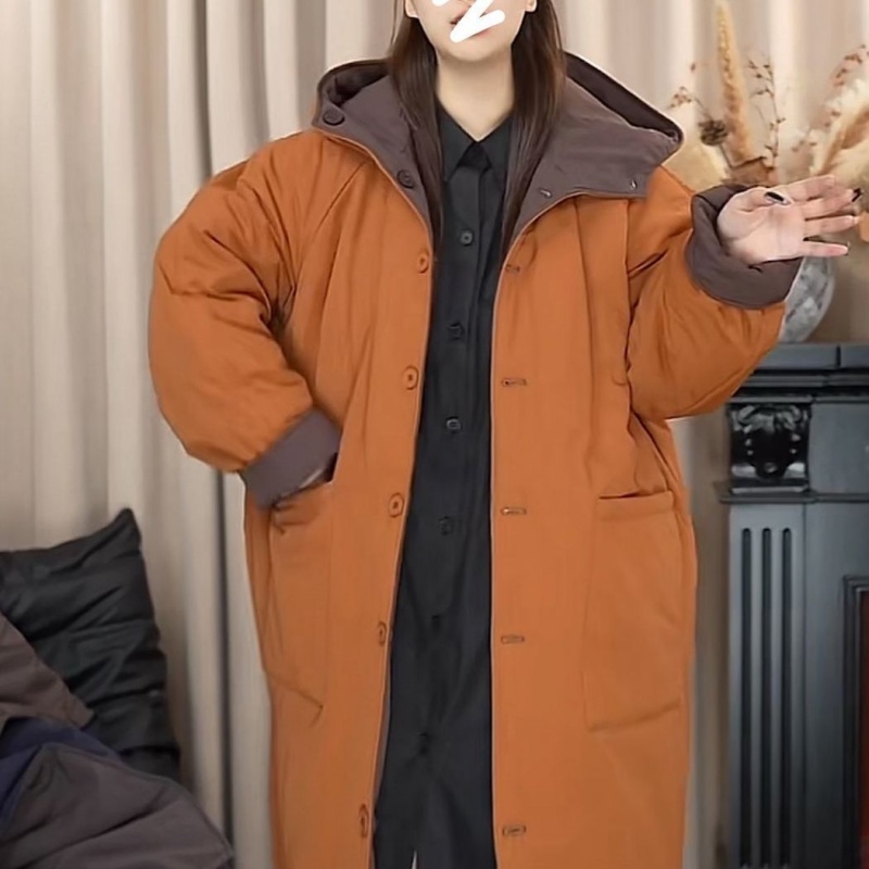 2025新款一件过冬棉服加厚宽松休闲时尚连帽两穿棉服外套冬季大衣