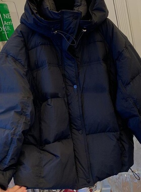 2025冬季新款女士高级感气质保暖上衣连帽羽绒棉服宽松面包服外套