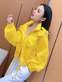 个性 新款 设计感上衣 外套女2025秋季 欧洲站时髦运动风纯色连帽长袖