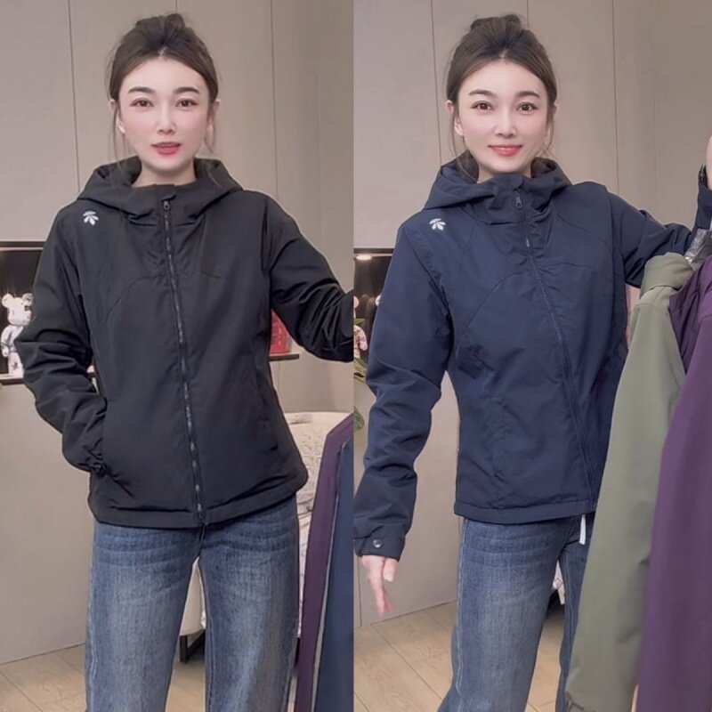 2025秋冬新款连帽加棉加厚冲锋衣外套女小个子休闲短款夹克上衣潮,女装/女士精品,短外套,淘宝优惠券,粉丝福利购,淘宝优惠卷
