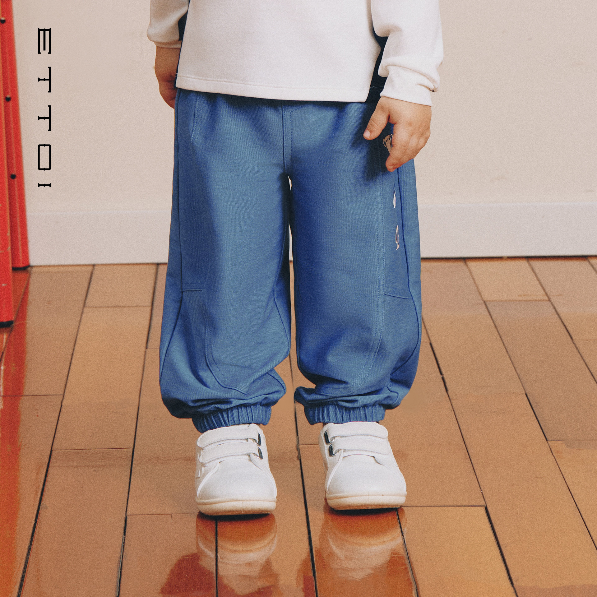 朗姿童装/ETTOI爱多娃男童牛仔裤儿童棉质百搭直筒裤2026春季新款