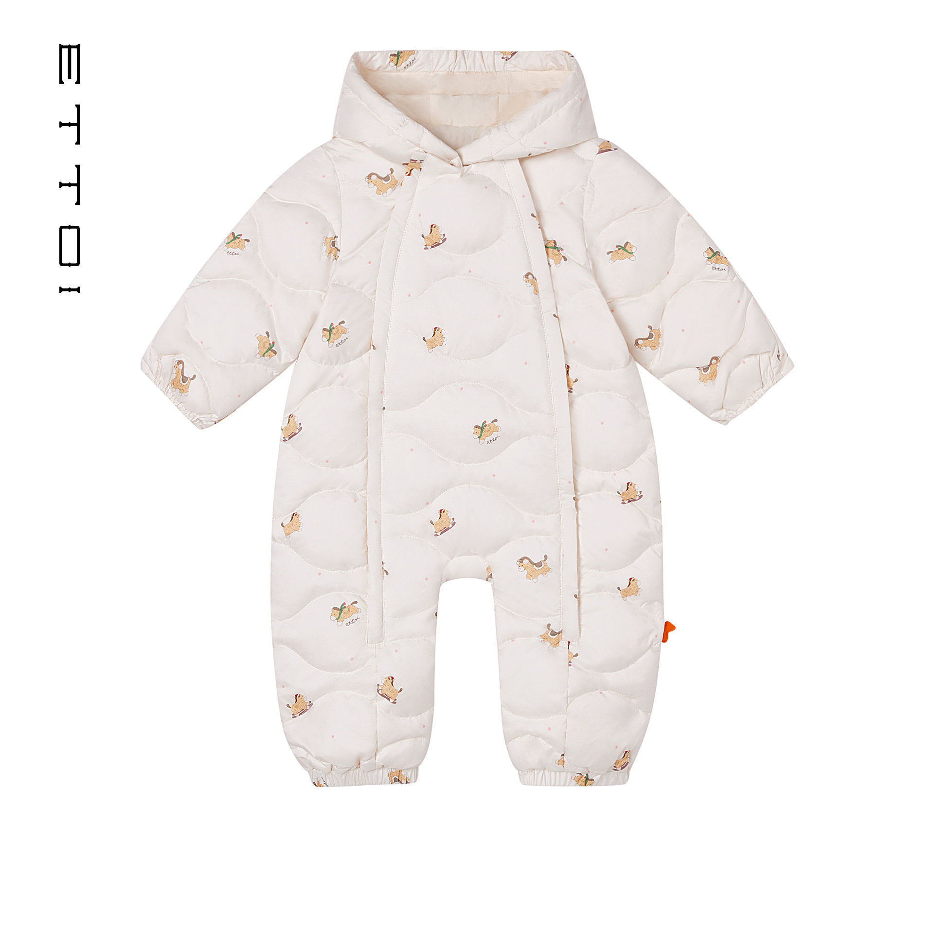朗姿童装/ETTOI爱多娃儿童连体服外出鸭绒婴儿羽绒服2025冬季新款