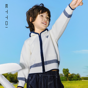 【绵羊毛】ETTOI爱多娃儿童毛衣男女童针织开衫外套2025冬季新款