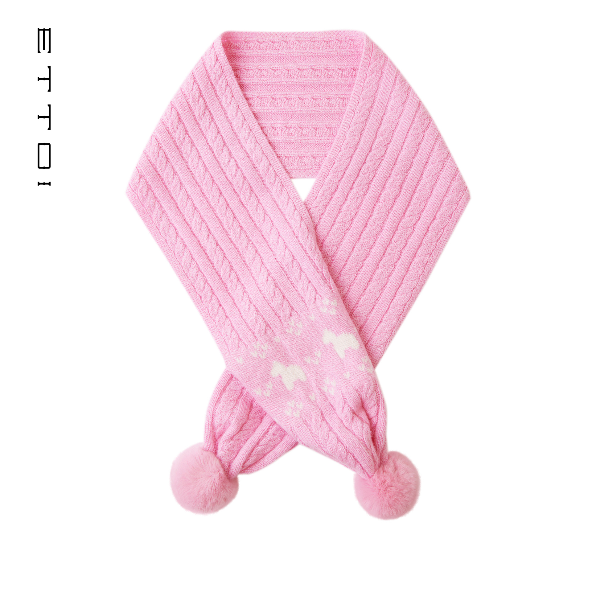 【绵羊毛】ETTOI爱多娃儿童围巾保暖女宝宝可爱围脖2025冬季新款