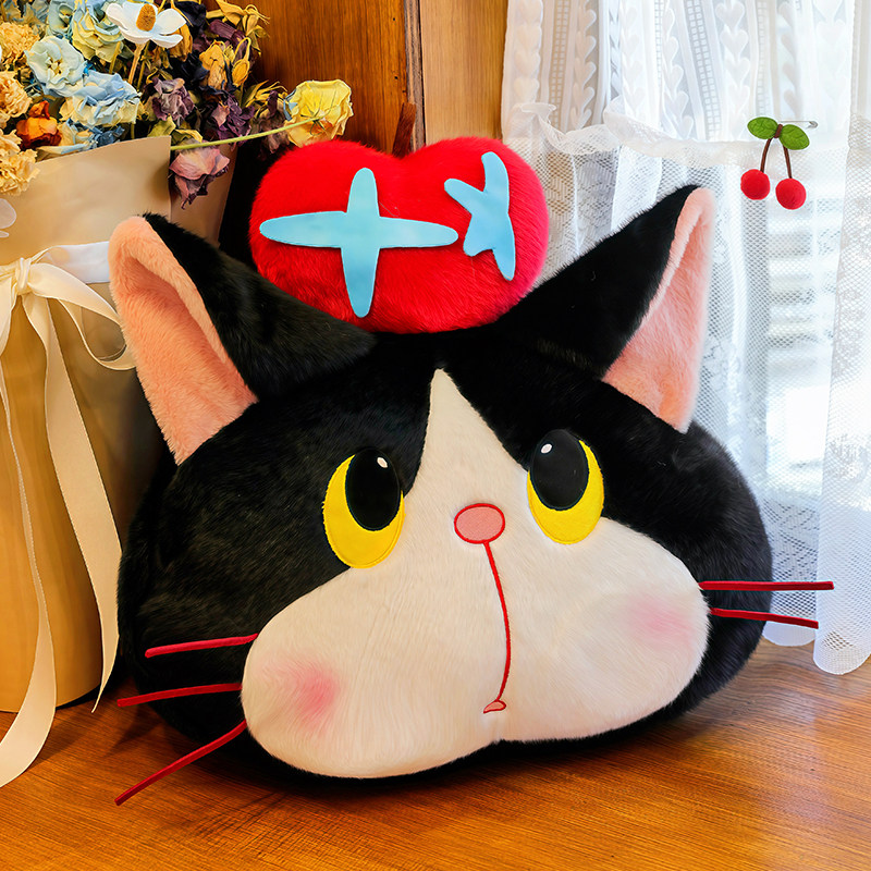 大号可爱苹果猫咪抱枕毛
