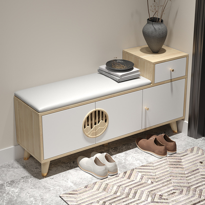 换鞋凳家用 门口2025年新款实木穿鞋凳进门入户可坐式鞋柜储物凳