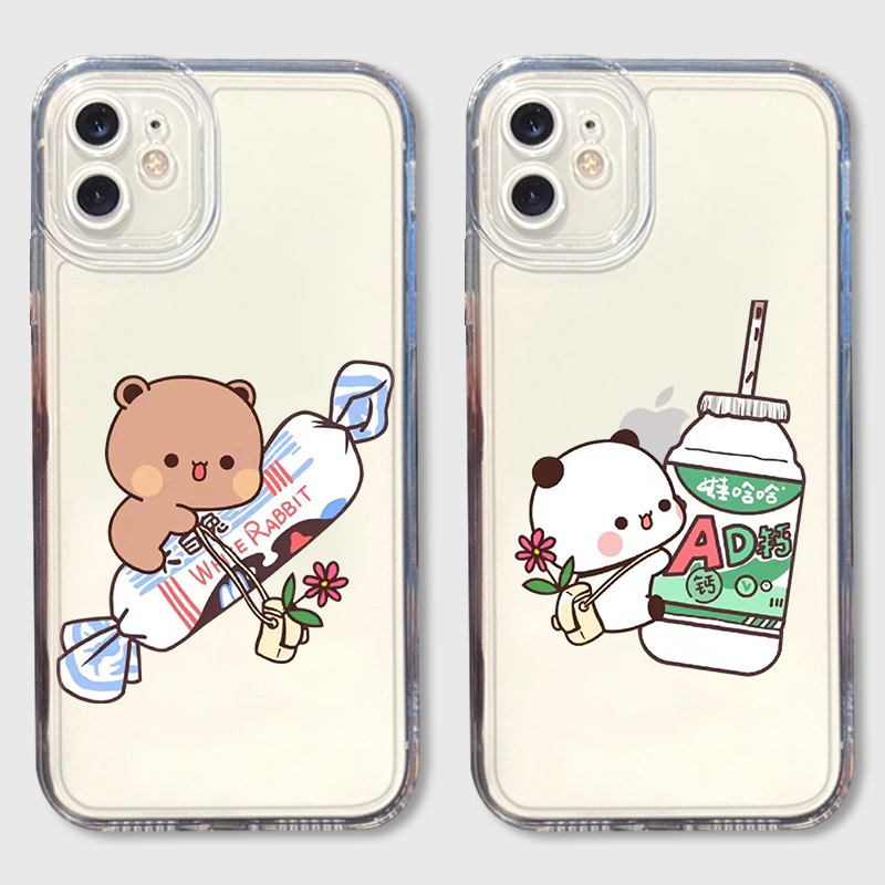 一二布布手机壳情侣苹果16iPhone15小众高级感14promax一对13简约11适用12一二和AD钙奶布布8plus可爱x透明xr
