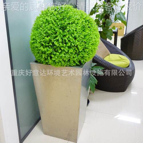 林不丝锈钢原盆色拉方形花户外园艺景观09839花箱酒店广场园花钵