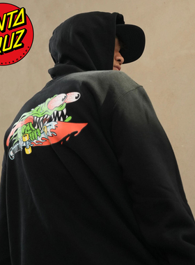 美国Santa Cruz 怪物滑板潮流服饰美式宽松连帽卫衣男女休闲上衣