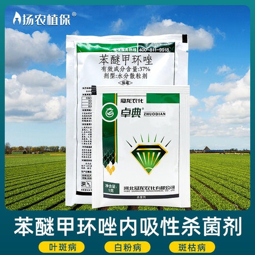 卓典苯醚甲环锉唑白粉病炭疽病叶斑病黑斑病果树蔬菜农药店杀菌剂