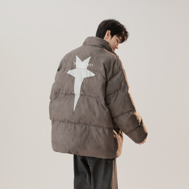 MY921-特P100-控148美拉德冬季美式复古仿麂皮棉服宽松棉衣外套,男装棉衣,电商A058-1（原电商C417）