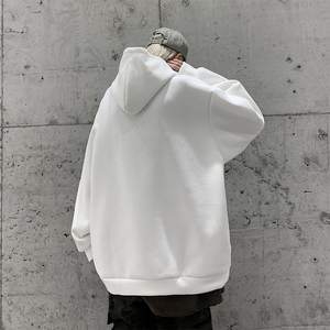 WY118-P70控98抖音480克春季美式高街重磅麂皮绒刺绣连帽卫衣外套图片