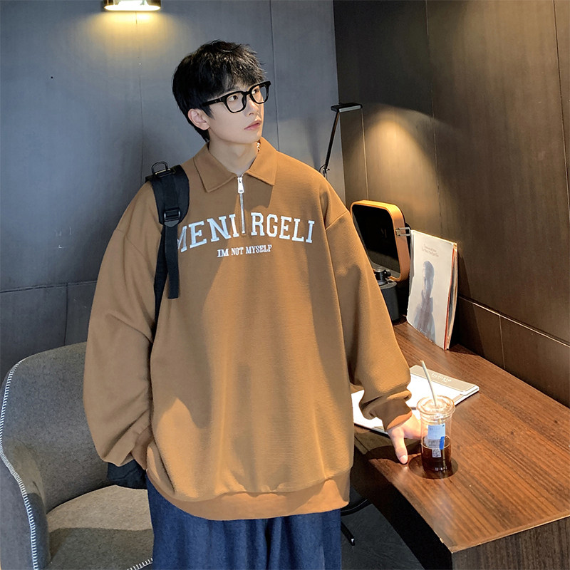 WY116-P50控68320克抖音品2025秋装美式华夫格翻领刺绣卫衣外套,女装短外套,电商A058-1（原电商C417）