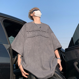 T258-特P25控39220克夏季高街潮流麂皮钢印短袖T恤男，男装T恤，电商A058-1（原电商C417）