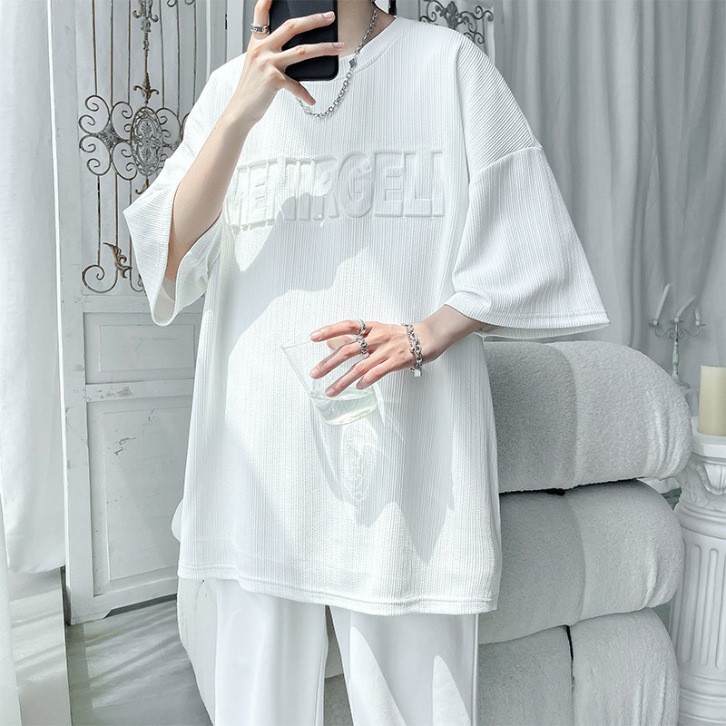 T239-P40控58260克夏季立体凹凸印冰丝垂感短袖T恤男,男装T恤,电商A058-1（原电商C417）