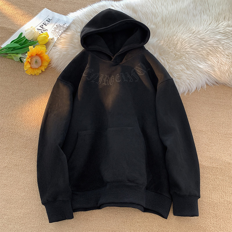 WY137-特批45控68400克抖音品秋季重磅麂皮绒烧花连帽卫衣外套,女装短外套,电商A058-1（原电商C417）