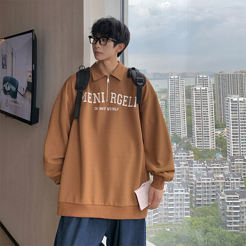 WY116-P50控68320克抖音品2025秋装美式华夫格翻领刺绣卫衣外套,女装短外套,电商A058-1（原电商C417）