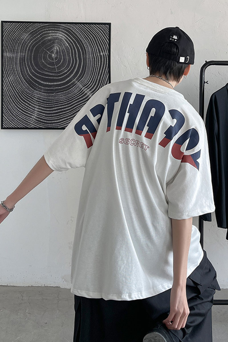 夏季潮流短袖t恤男ins宽松蝙蝠衫韩版嘻哈中袖上衣C417-T06-P30,男装T恤,电商A058-1（原电商C417）