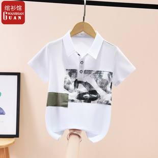 polo衫男童短袖t恤2026新款夏季带领休闲儿童国风男孩半袖中大童