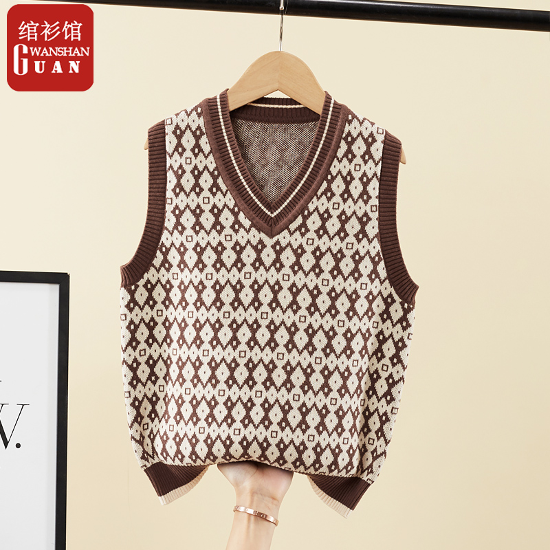 男童针织马甲春秋儿童纯棉毛衣背心中大童无袖秋冬坎肩男孩针织衫