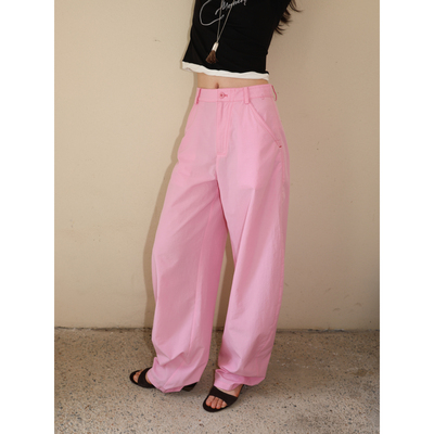 素舶 棉混纺轻盈空气感抗皱多色轻薄弯刀休闲裤SUPERSCAPE