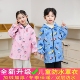 女童罩衣防水长袖 秋冬宝宝吃饭兜小孩羽绒服护衣学生美术画画围裙