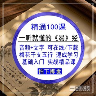 一听就懂 经音频速成基础学习入门梅花干支五行实战精品课 易