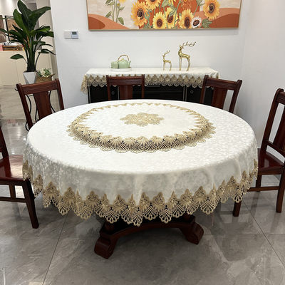 圆盘转盘餐桌布布艺台布大圆桌布